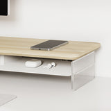 Desk Shelf Acrylic 42.5 Oak