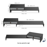 Bastion Dual Monitor Stand D108 - 30.8"-44.5" Black