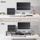 Bastion Dual Monitor Stand D108 - 30.8"-44.5" Black