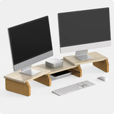 Monitor Stand Blocky Rotatable Oak