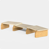 Monitor Stand Blocky Rotatable Oak