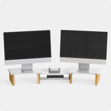 Monitor Stand Blocky Rotatable White